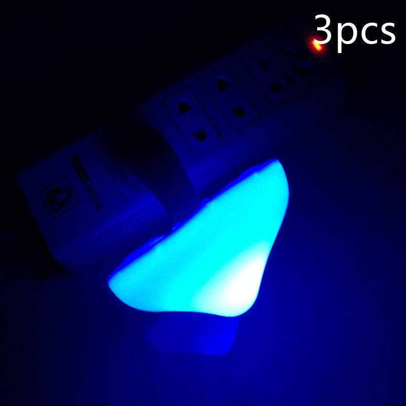 LED Mushroom Night Light – Plug-in Wall Lamp with Light Sensor for Bedroom Decor