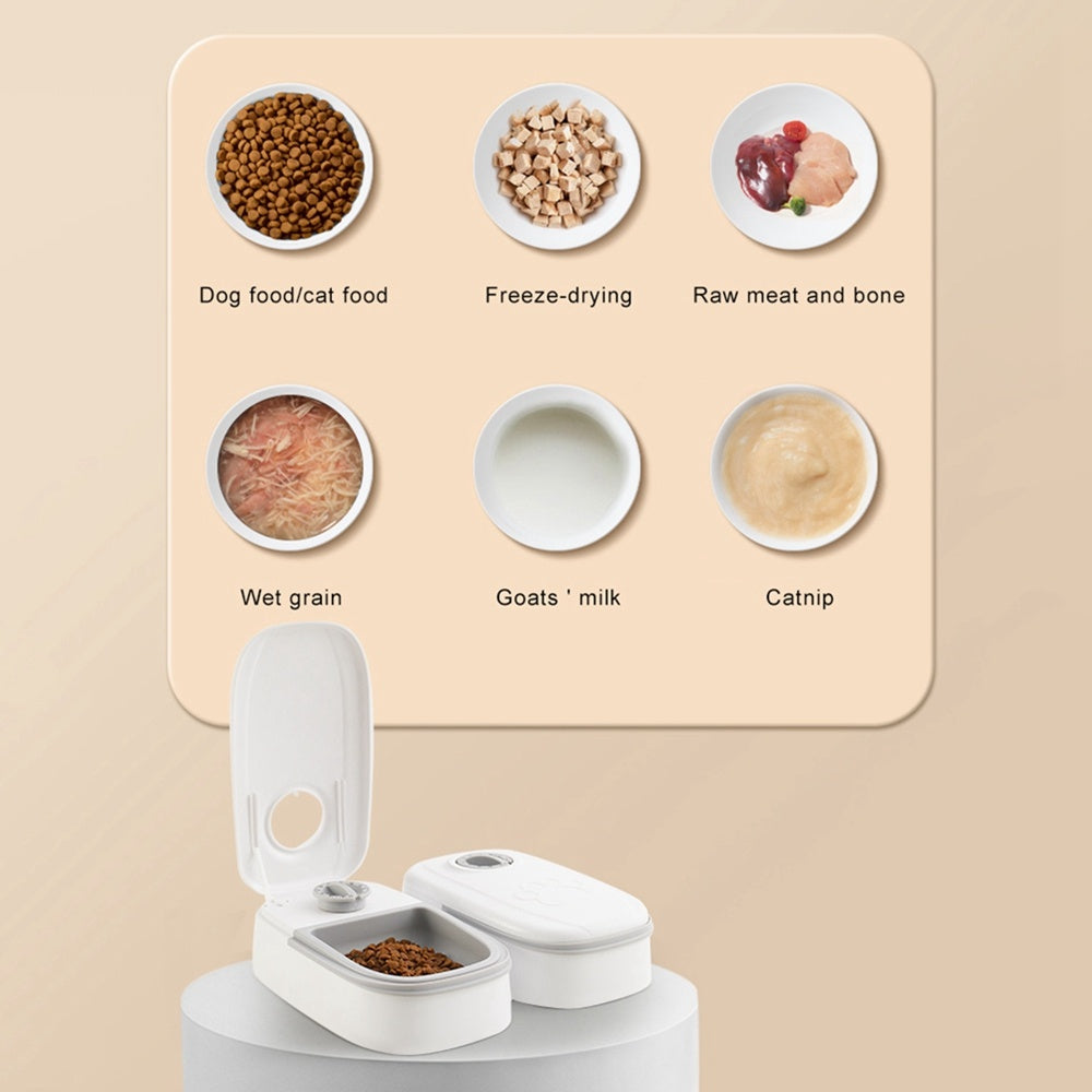 Smart Automatic Pet Feeder – Timed Food Dispenser with Stainless Steel Bowl for Cats & Dogs