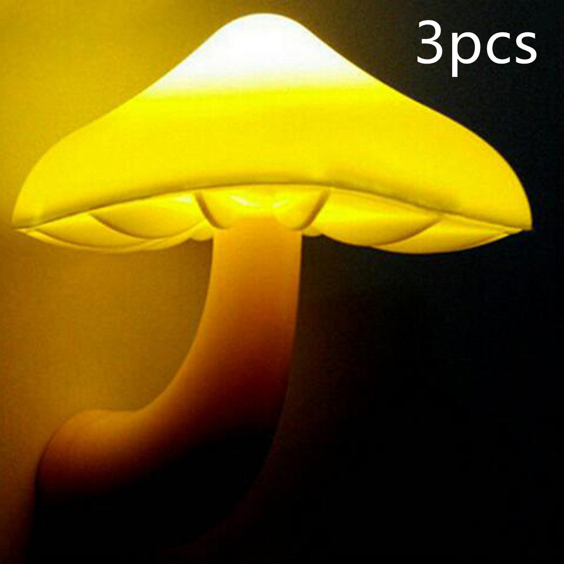 LED Mushroom Night Light – Plug-in Wall Lamp with Light Sensor for Bedroom Decor