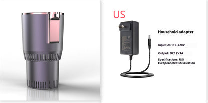 2-in-1 Car Cup Warmer & Cooler – 12V Smart Mug Holder with Digital Temperature Display