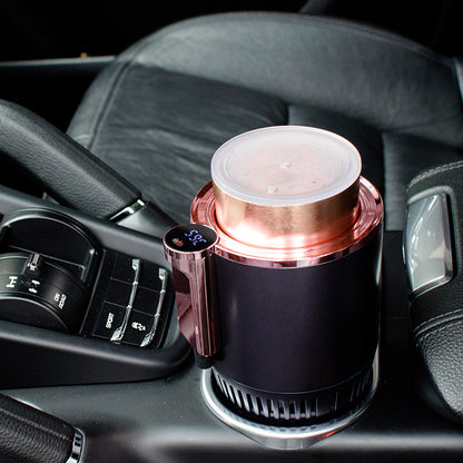 2-in-1 Car Cup Warmer & Cooler – 12V Smart Mug Holder with Digital Temperature Display