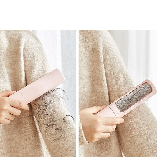 2-in-1 Reusable Pet Hair Remover – Self-Cleaning Brush for Cat & Dog Fur & Lint
