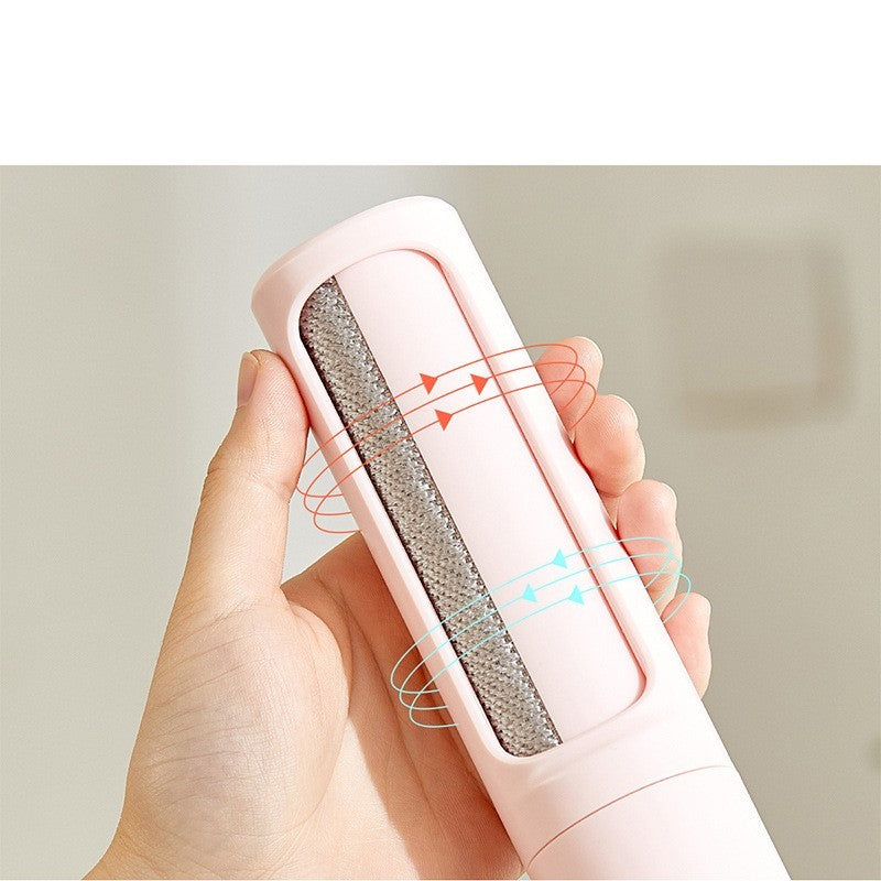 2-in-1 Reusable Pet Hair Remover – Self-Cleaning Brush for Cat & Dog Fur & Lint