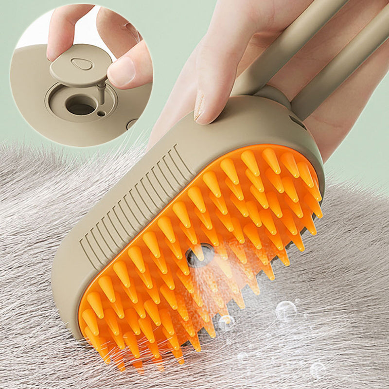 3-in-1 Cat Steam Brush – Grooming & Hair Remover