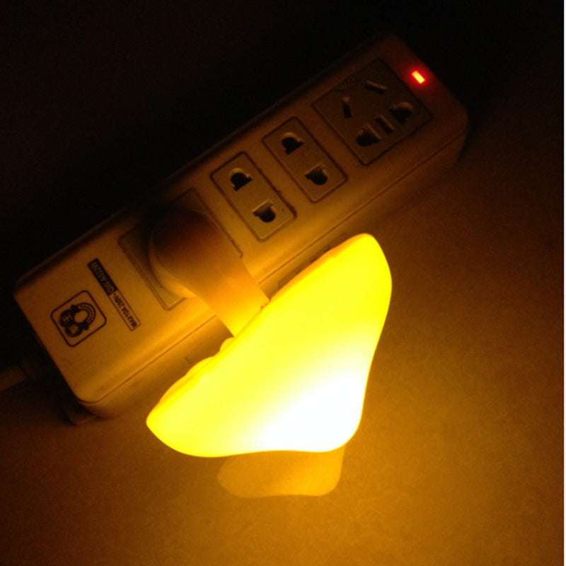 LED Mushroom Night Light – Plug-in Wall Lamp with Light Sensor for Bedroom Decor