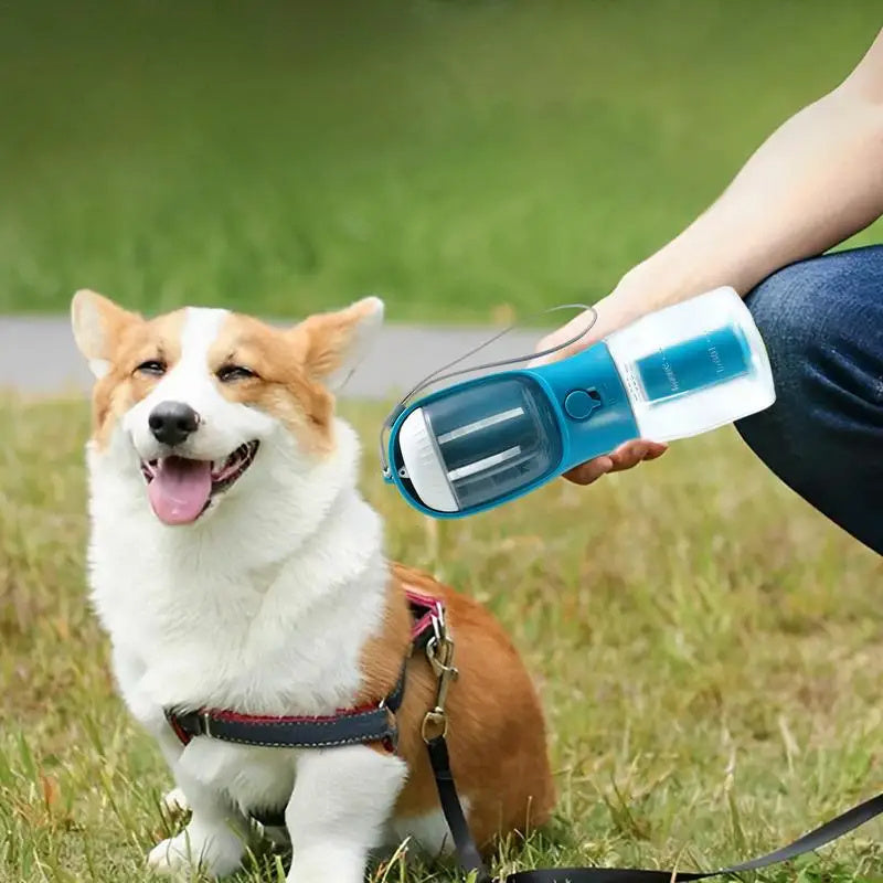 3-in-1 Portable Dog Water Cup – Drinking Bowl & Garbage Bag for Pets on the Go