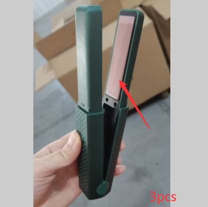 Cordless USB Hair Straightener – Mini Ceramic Flat Iron Curler for Travel & Home