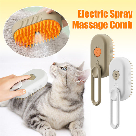 3-in-1 Cat Steam Brush – Grooming & Hair Remover