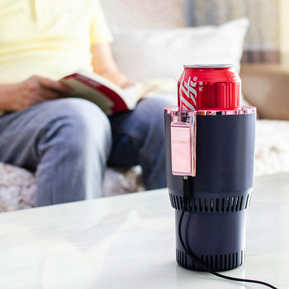 2-in-1 Car Cup Warmer & Cooler – 12V Smart Mug Holder with Digital Temperature Display