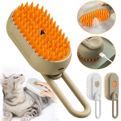 3-in-1 Cat Steam Brush – Grooming & Hair Remover
