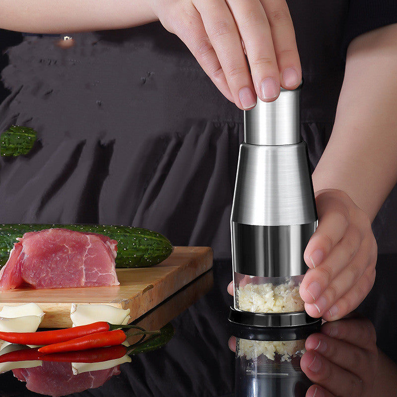 Manual Garlic Crusher & Onion Chopper – Multipurpose Vegetable Slicer Kitchen Gadget