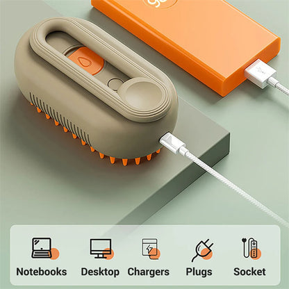 3-in-1 Cat Steam Brush – Grooming & Hair Remover