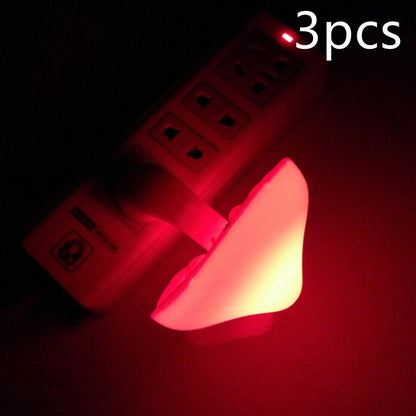 LED Mushroom Night Light – Plug-in Wall Lamp with Light Sensor for Bedroom Decor