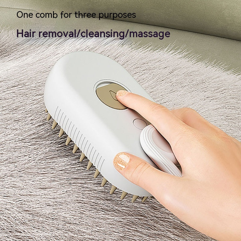 3-in-1 Cat Steam Brush – Grooming & Hair Remover