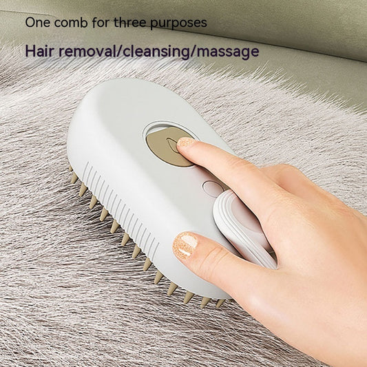 3-in-1 Cat Steam Brush – Grooming & Hair Remover